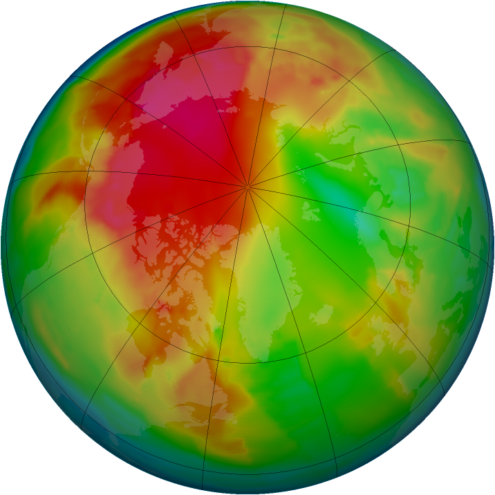 Arctic ozone map for 04 February 2012